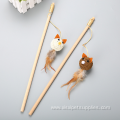 New design pole interactive cat teaser with feather